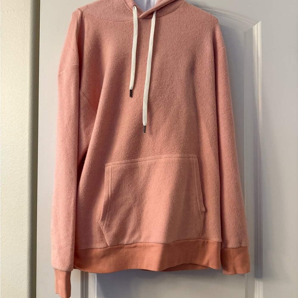 Feat Cozy Pink Fleece Hoodie with Front Pocket NWOT